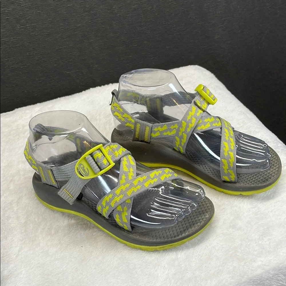 Chaco Gray and Yellow Sport Sandals for Active Adventures‎